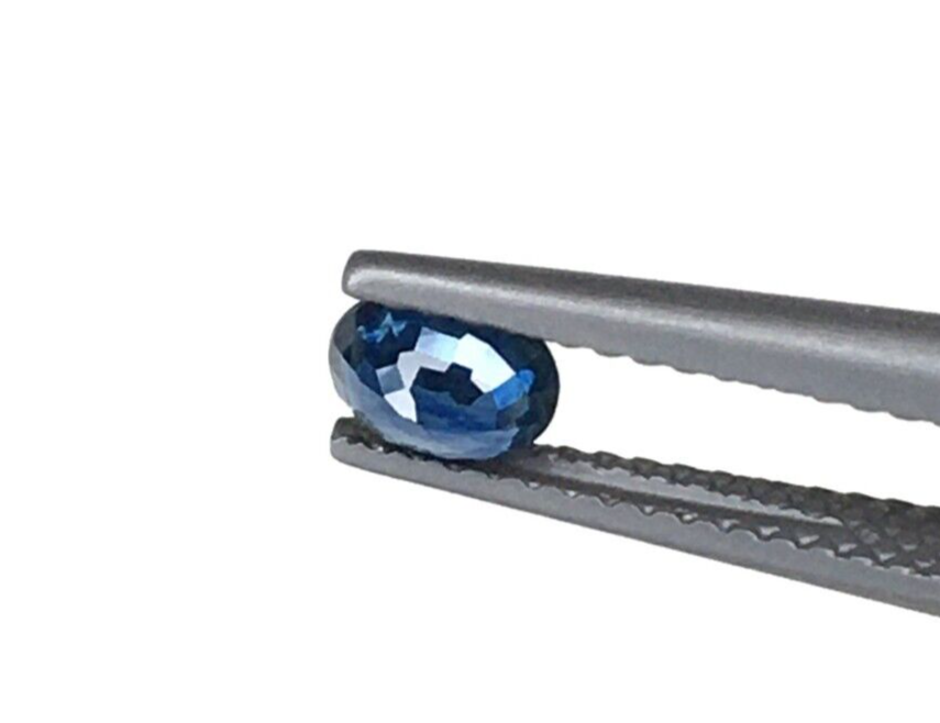 2 Pcs Natural Blue Sapphire 5x4mm Oval Loose Gemstone For Jewelry Making Gifts