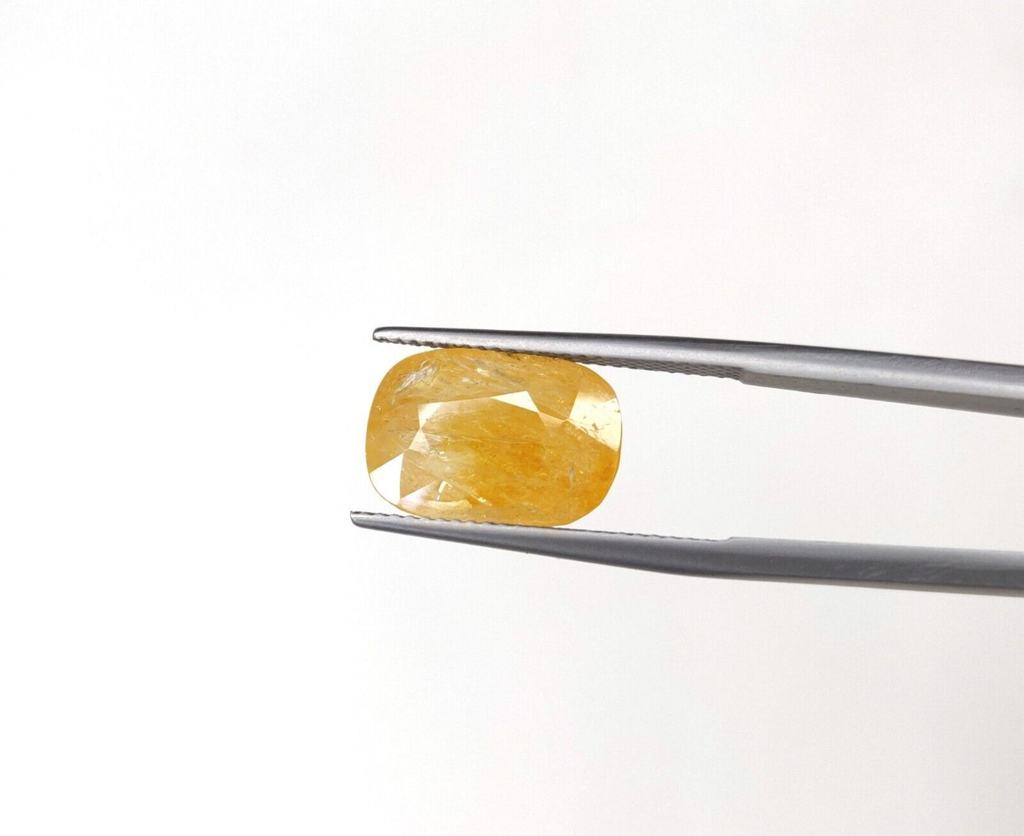 Natural Untreated Yellow Sapphire 6.72cts Cushion Shape Precious Loose Gemstone