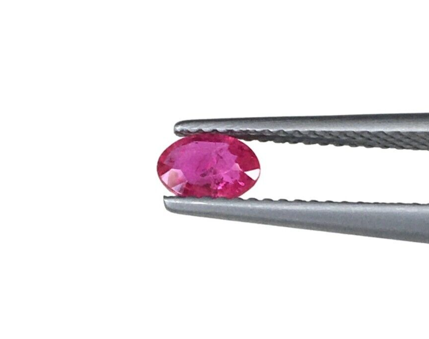 2Pcs Natural Mozambique Ruby 6x4mm Oval Precious Loose Gemstone For Jewelry Gift