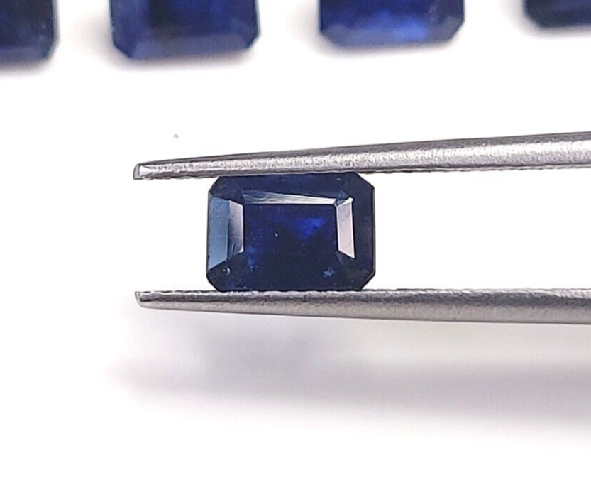 Natural Blue Sapphire 7x5mm Octagon Shape Certified Precious Loose Gemstone