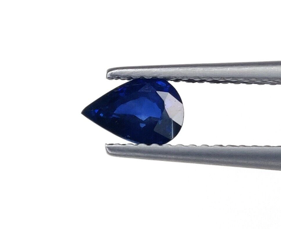 4 Pcs Natural Blue Sapphire 7x5mm Pear Shape Precious Loose Gemstone For Jewelry