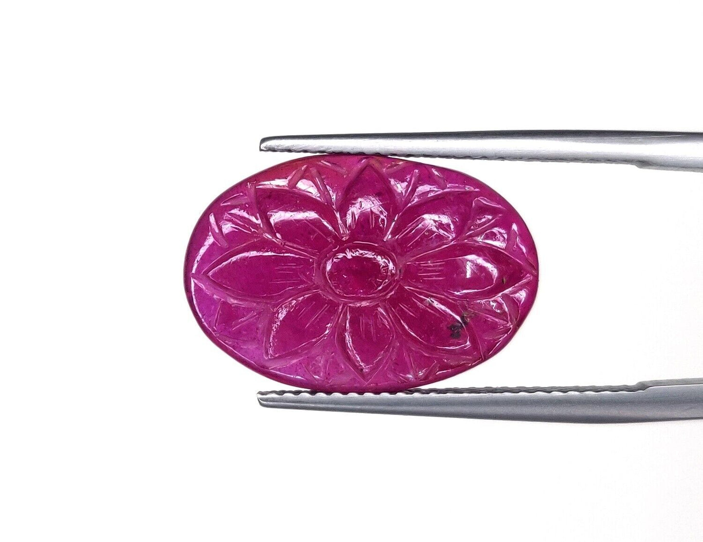 Natural Ruby Oval Pear Heart Fancy Hand Carved Flower Loose Gemstone Cabochons