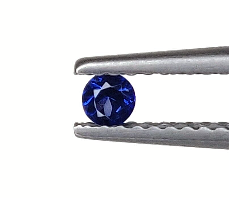 20 Pcs Natural Blue Sapphire 2.5mm Round Diamond Cut Precious Loose Gemstones