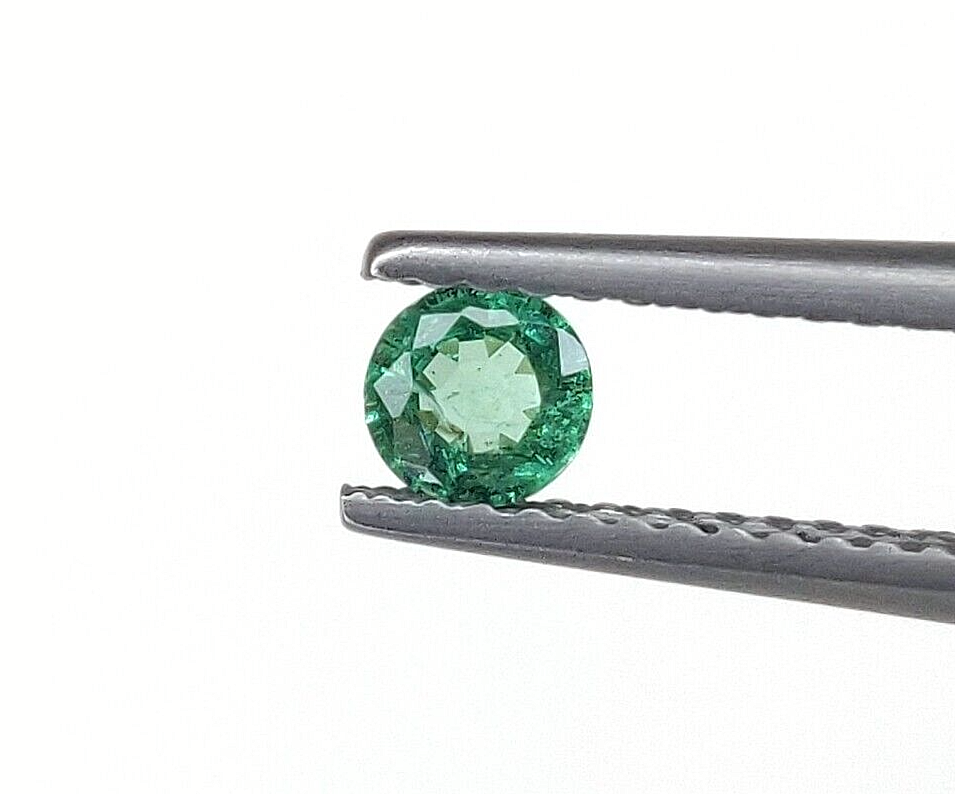 20 Pcs Natural Zambian Emerald 3mm Round Loose Precious Certified Gemstones