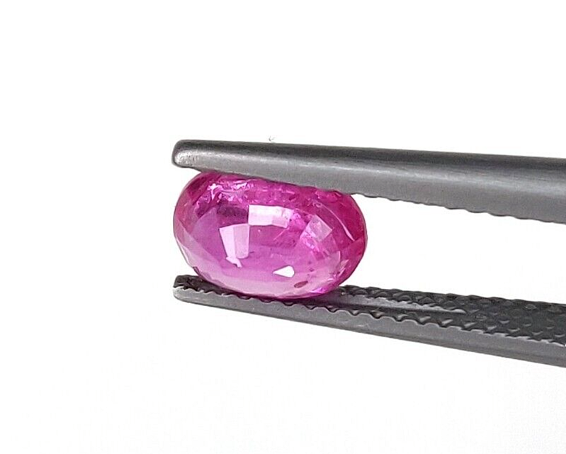 2 Pcs Natural Pink Sapphire 8x6mm Oval Precious Loose Gemstone For Jewelry Gifts
