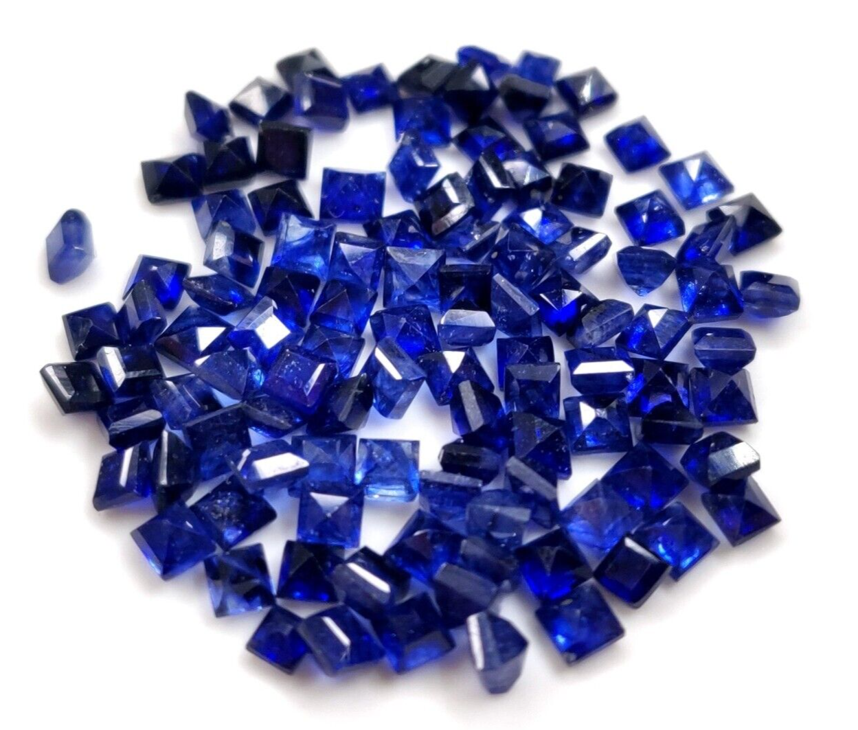 Natural Blue Sapphire Square Shape 2.5mm Precious Loose Gemstone For Jewelry