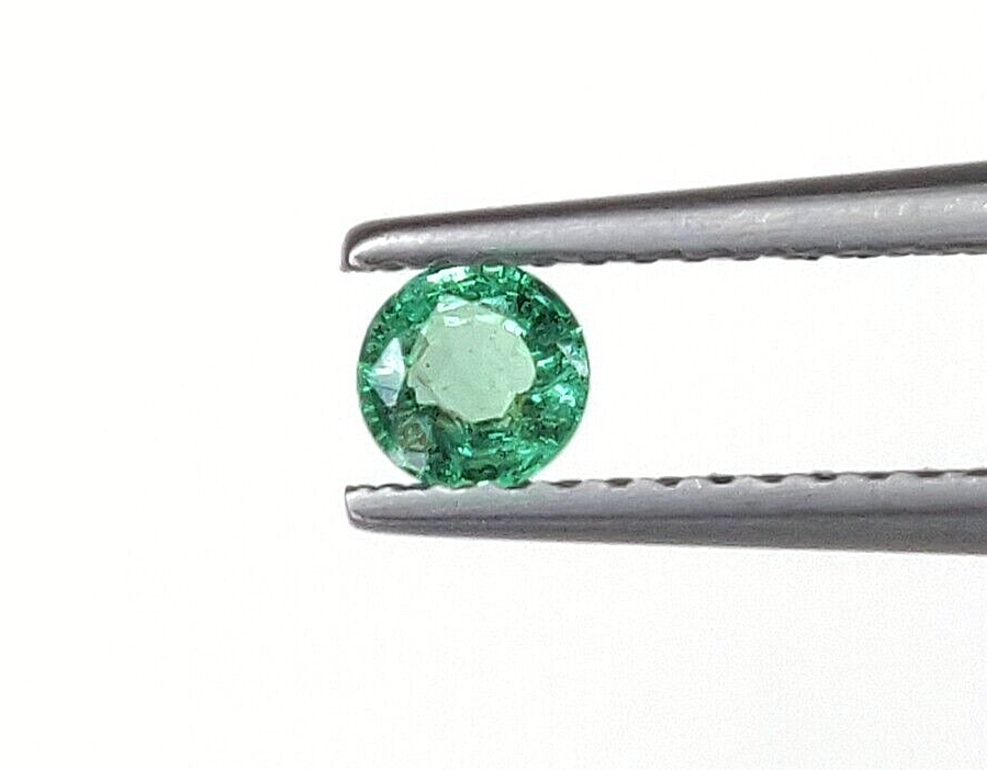 5 Pcs Natural Zambian Emerald 3mm Round Loose Precious Certified Gemstones