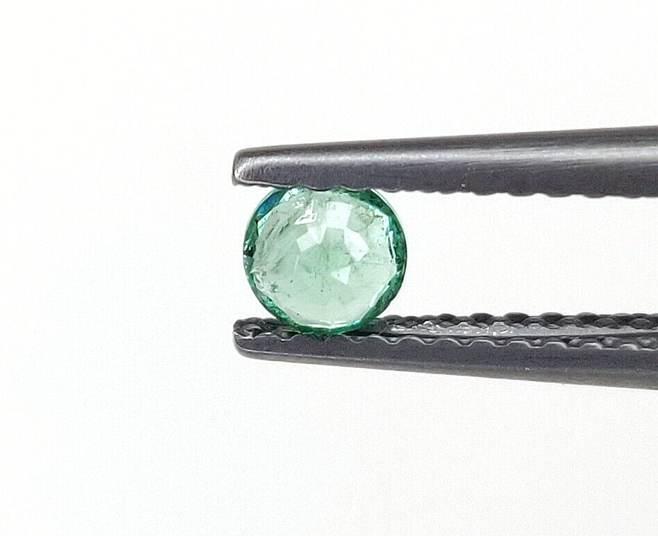 20 Pcs Natural Zambian Emerald 3.5mm Round Loose Precious Certified Gemstones