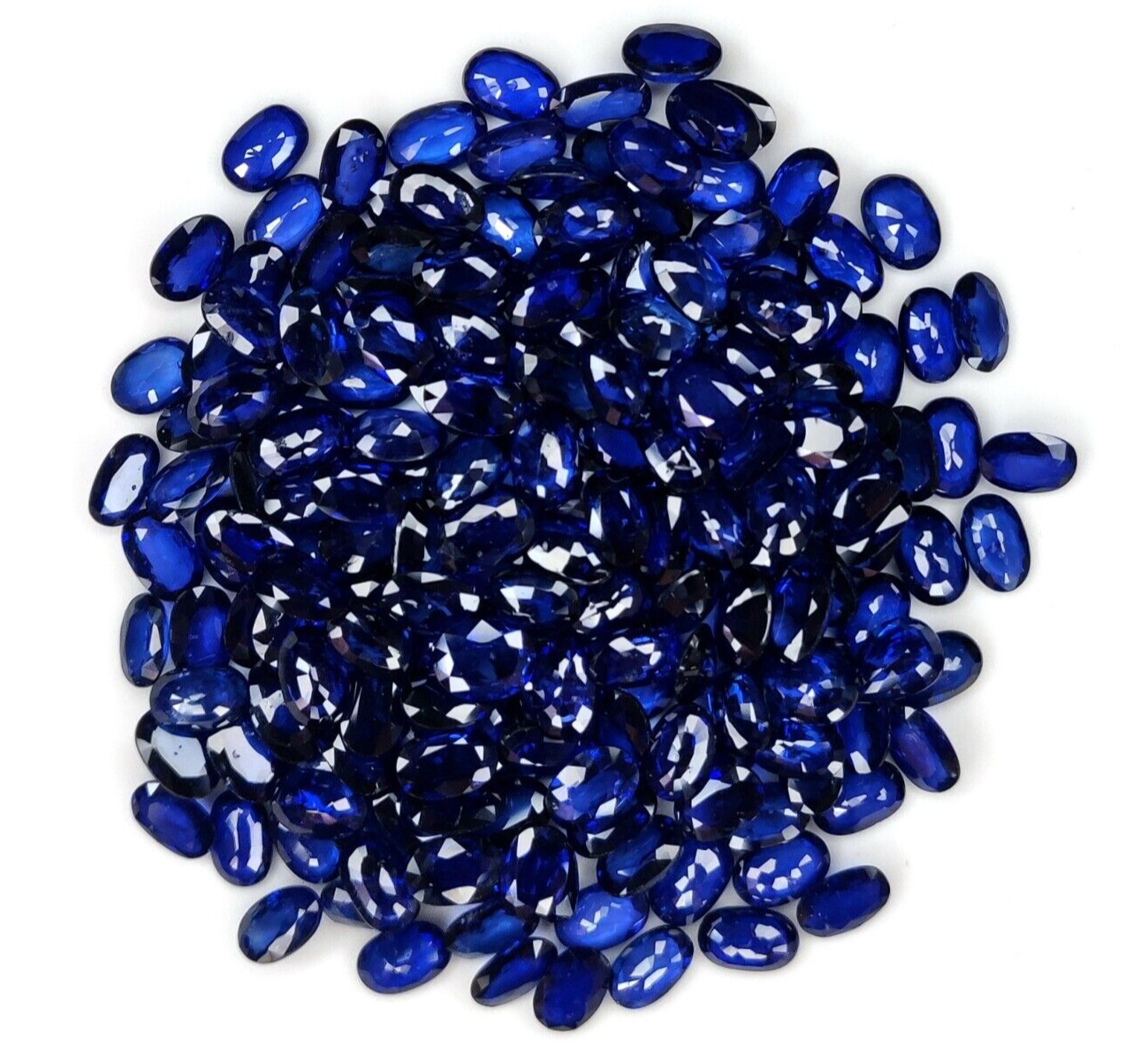 Natural Blue Sapphire 6x4mm Oval Precious Loose Gemstone For Gift Jewelry Making
