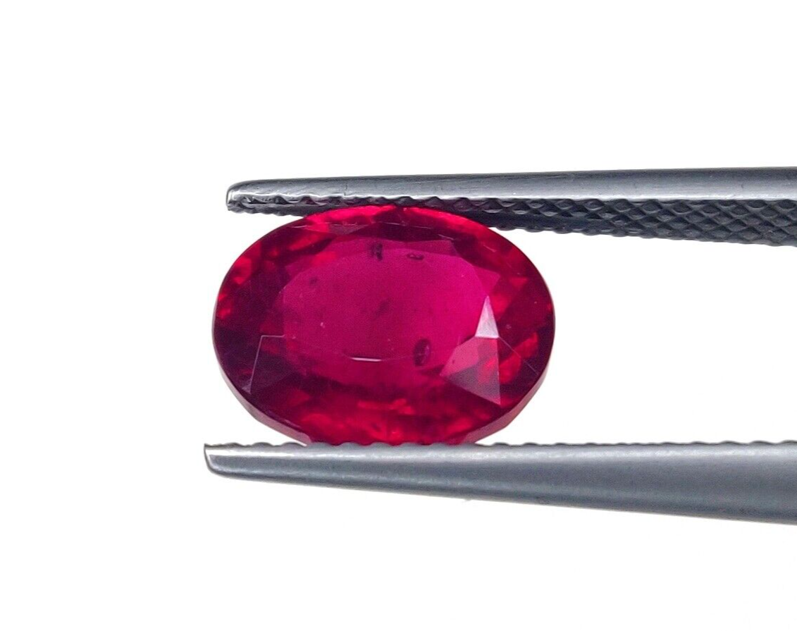 1 Pc Natural Ruby Top Quality 10x8mm Oval Shape Precious Loose Jewelry Gemstones