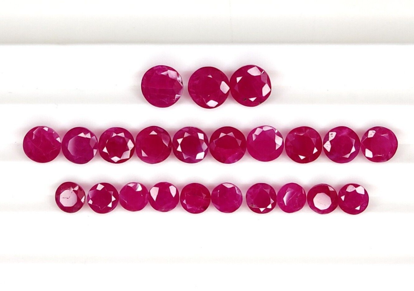 7mm Natural Ruby Round Shape Precious Loose Gemstone | Certified Loose Gemstone