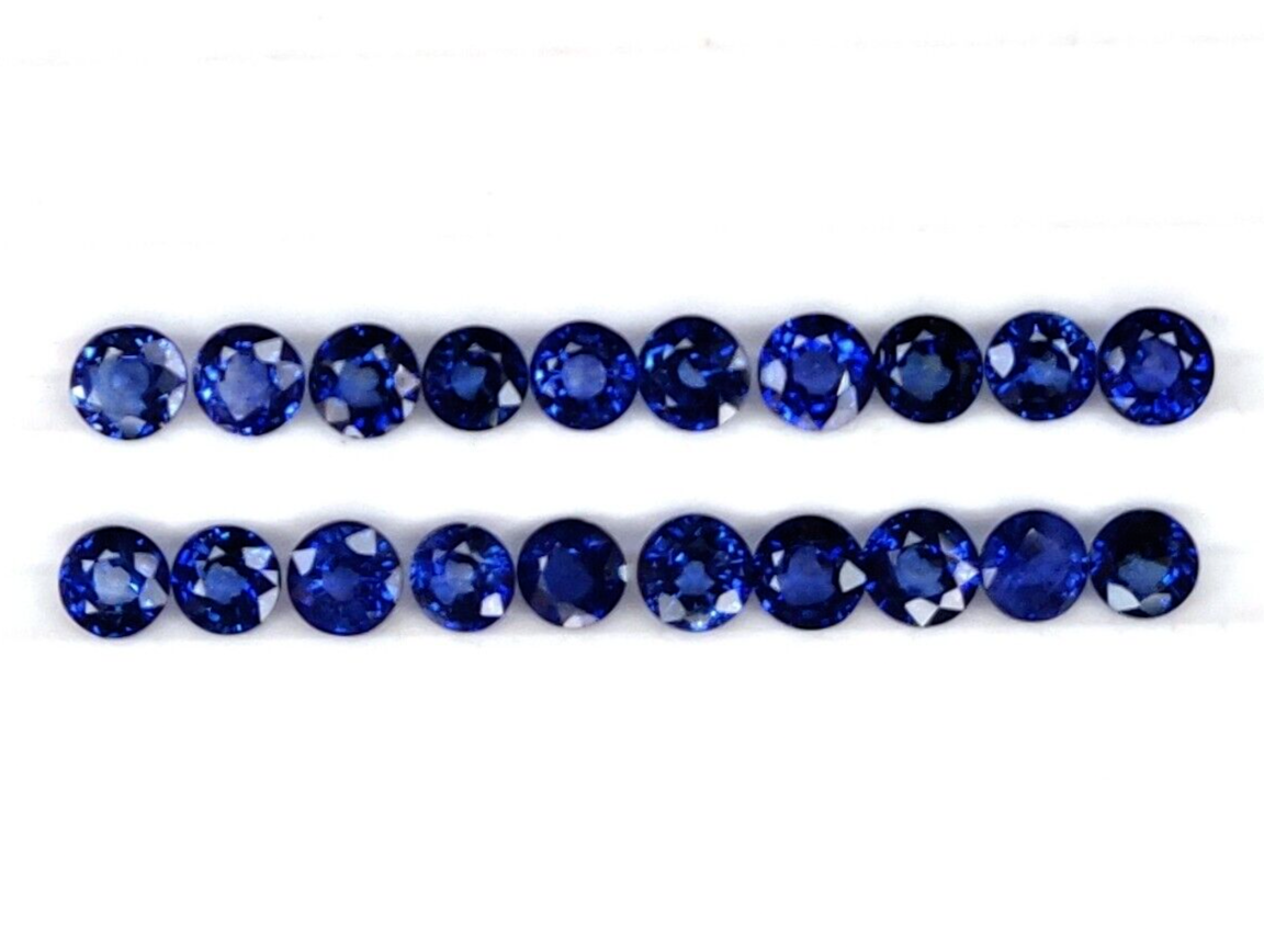 Natural Blue Sapphire 3mm Round Precious Loose Gemstone For Gift Jewelry Making
