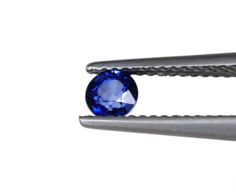 Natural Blue Sapphire 3mm Round Precious Loose Gemstone For Gift Jewelry Making