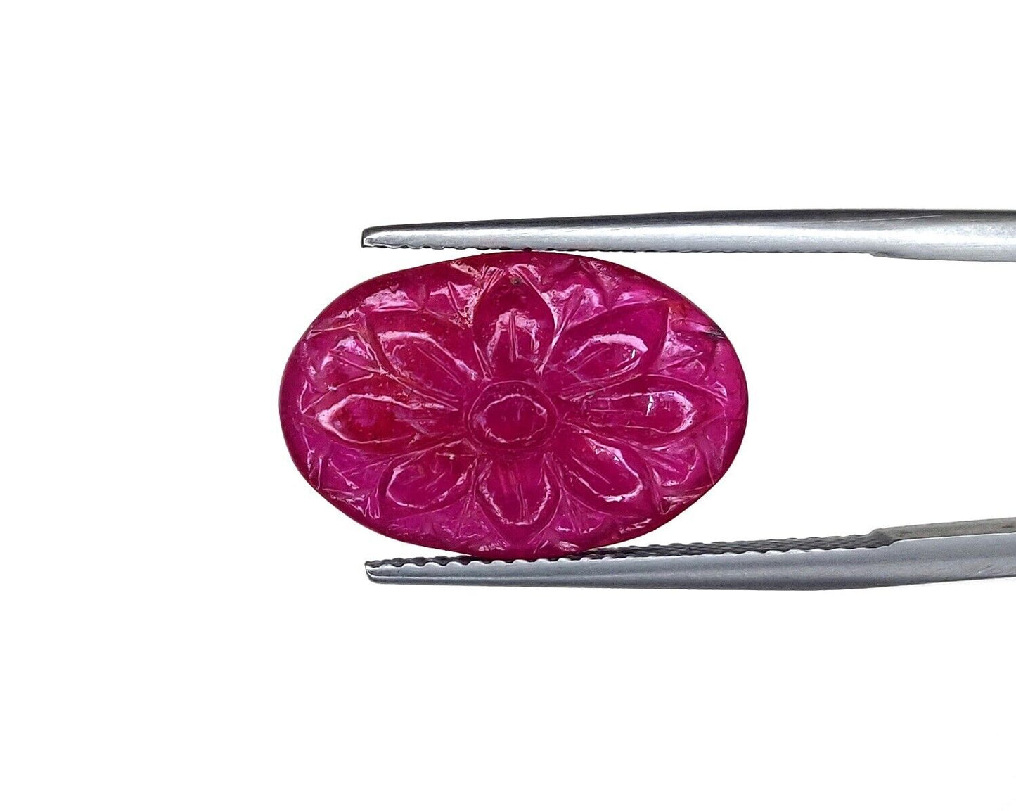 Natural Ruby Oval Pear Heart Shape Hand Carved Flower Loose Gemstone Cabochons