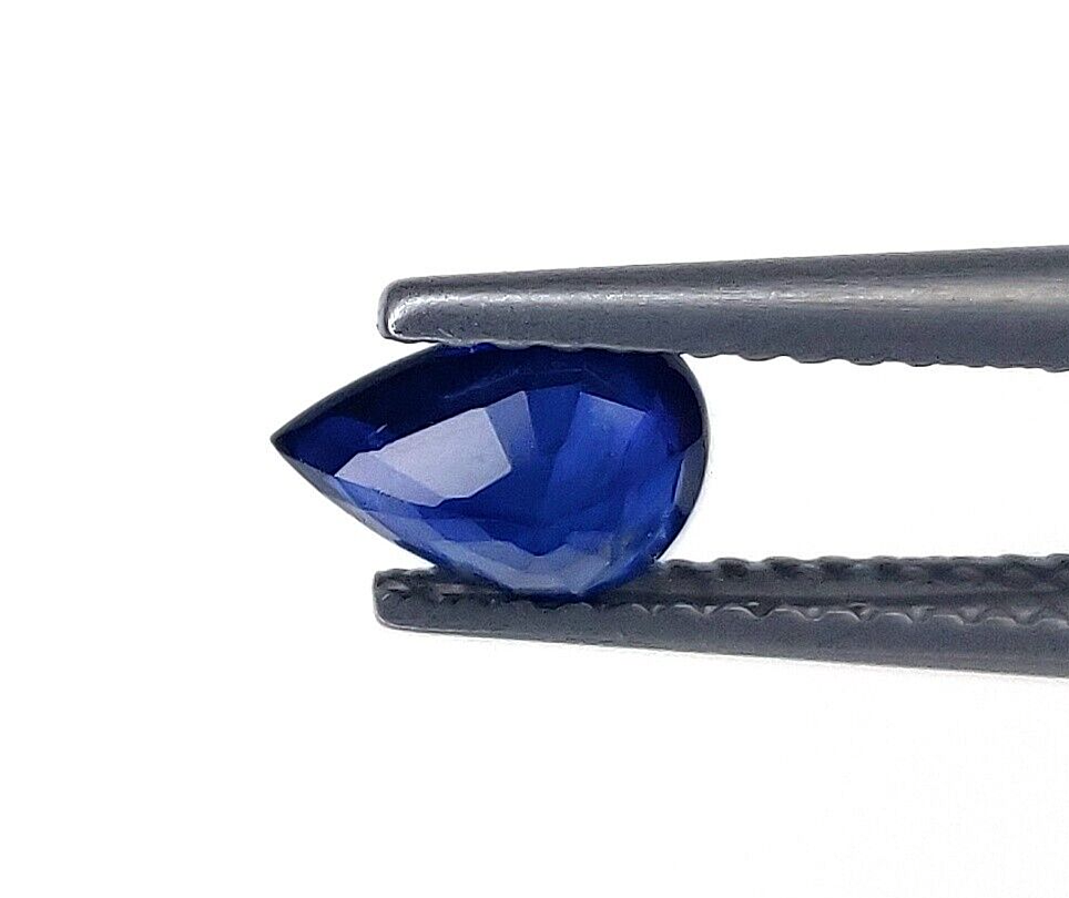 4 Pcs Natural Blue Sapphire 7x5mm Pear Shape Precious Loose Gemstone For Jewelry