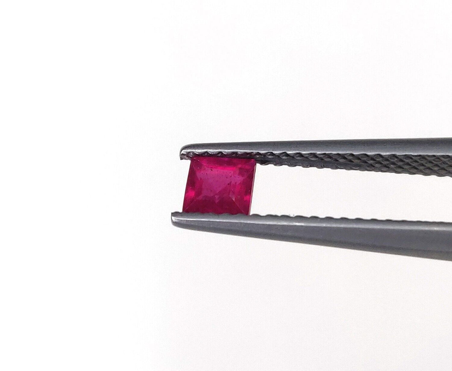 15 Pcs Natural Ruby 4mm Square Shape Precious Loose Gemstones For Jewelry Making