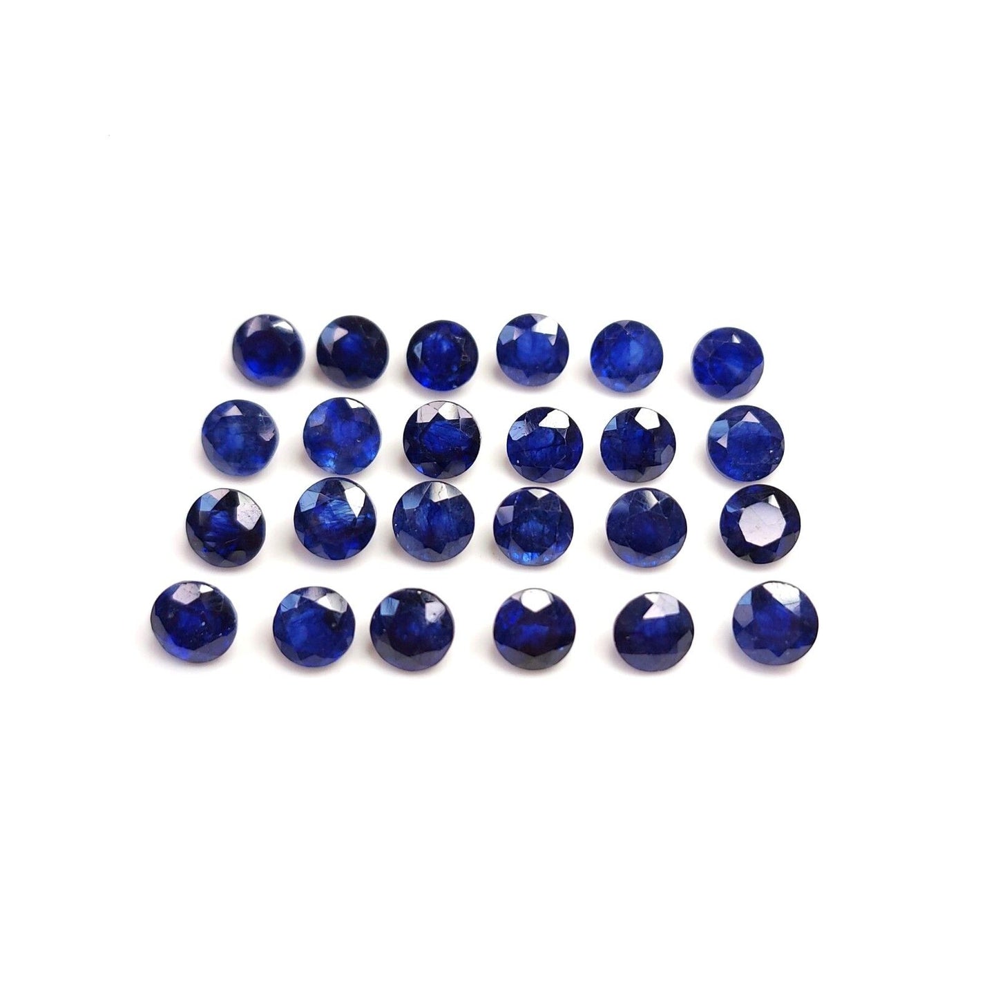 Natural Blue Sapphire 7mm Round Shape Certified Precious Loose Gemstone