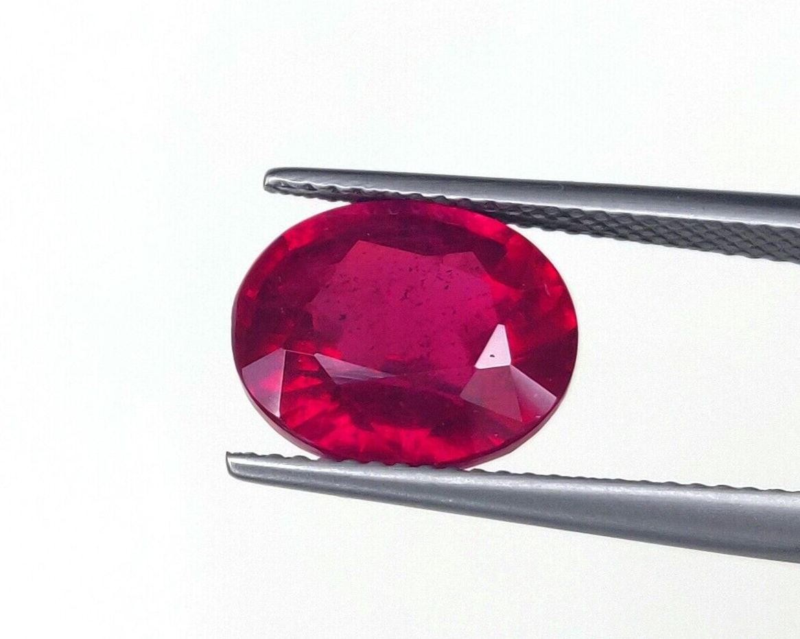 12x10mm 1 Pc Natural Ruby Top Quality Oval Shape Precious Loose Jewelry Gemstone