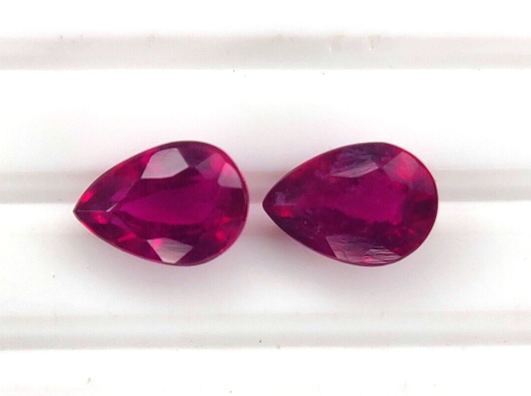 1 Pc Natural Ruby Top Quality 7x5mm Pear Shape Precious Loose Jewelry Gemstones