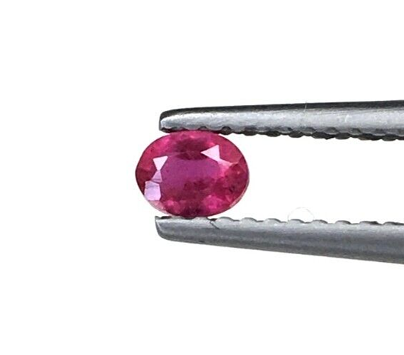 4Pcs Natural Mozambique Ruby 4x3mm Oval Precious Loose Gemstone For Jewelry Gift