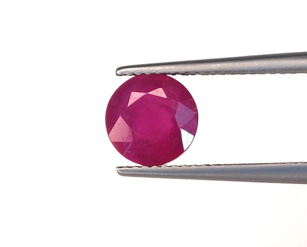 10 Pcs Natural Ruby 6mm Round Shape Precious Loose Gemstones For Jewelry