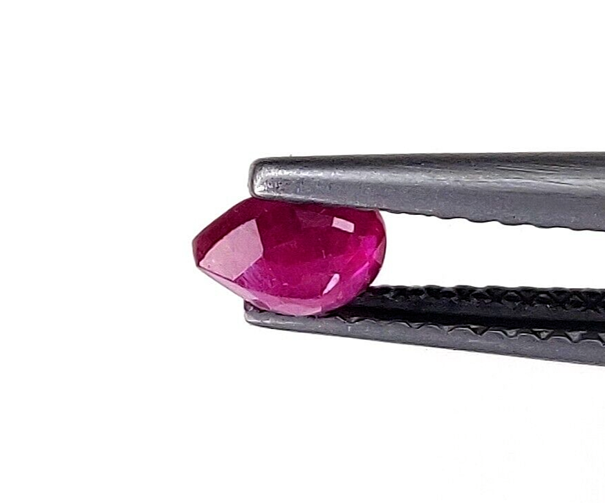 10 Pcs Natural Ruby 5x4mm Pear Shape Precious Loose Gemstones For Jewelry Making