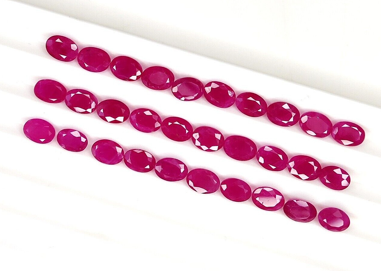 1 Pc Natural Ruby 7x5mm Oval Shape Precious Loose Gemstones For Jewelry Making