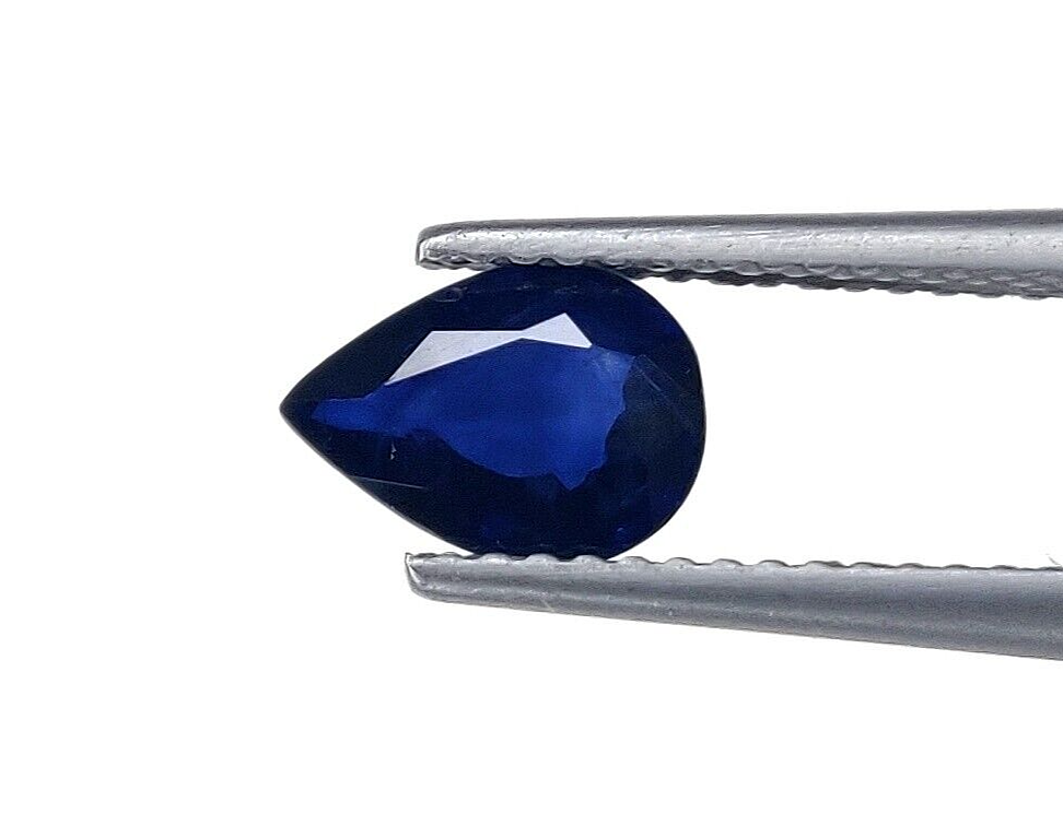 2 Pcs Natural Blue Sapphire 8x6mm Pear Shape Precious Loose Gemstone For Jewelry