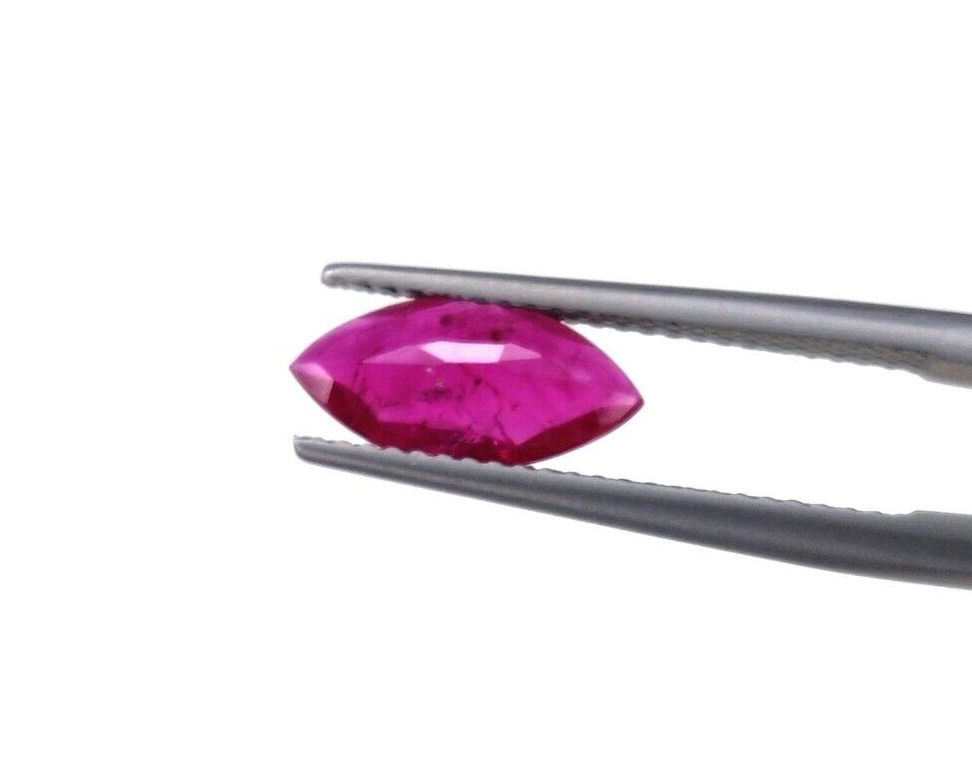 2 Pcs Natural Burma Red Ruby 8x4mm Marquise Shape Precious Loose Gemstone