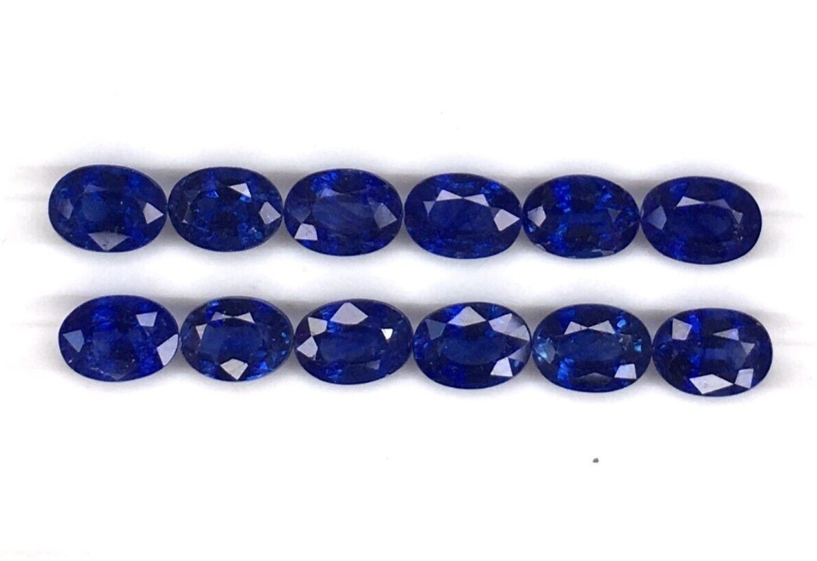 Natural Blue Sapphire 7x5mm Oval Shape Loose Gemstones Precious Certified Stones