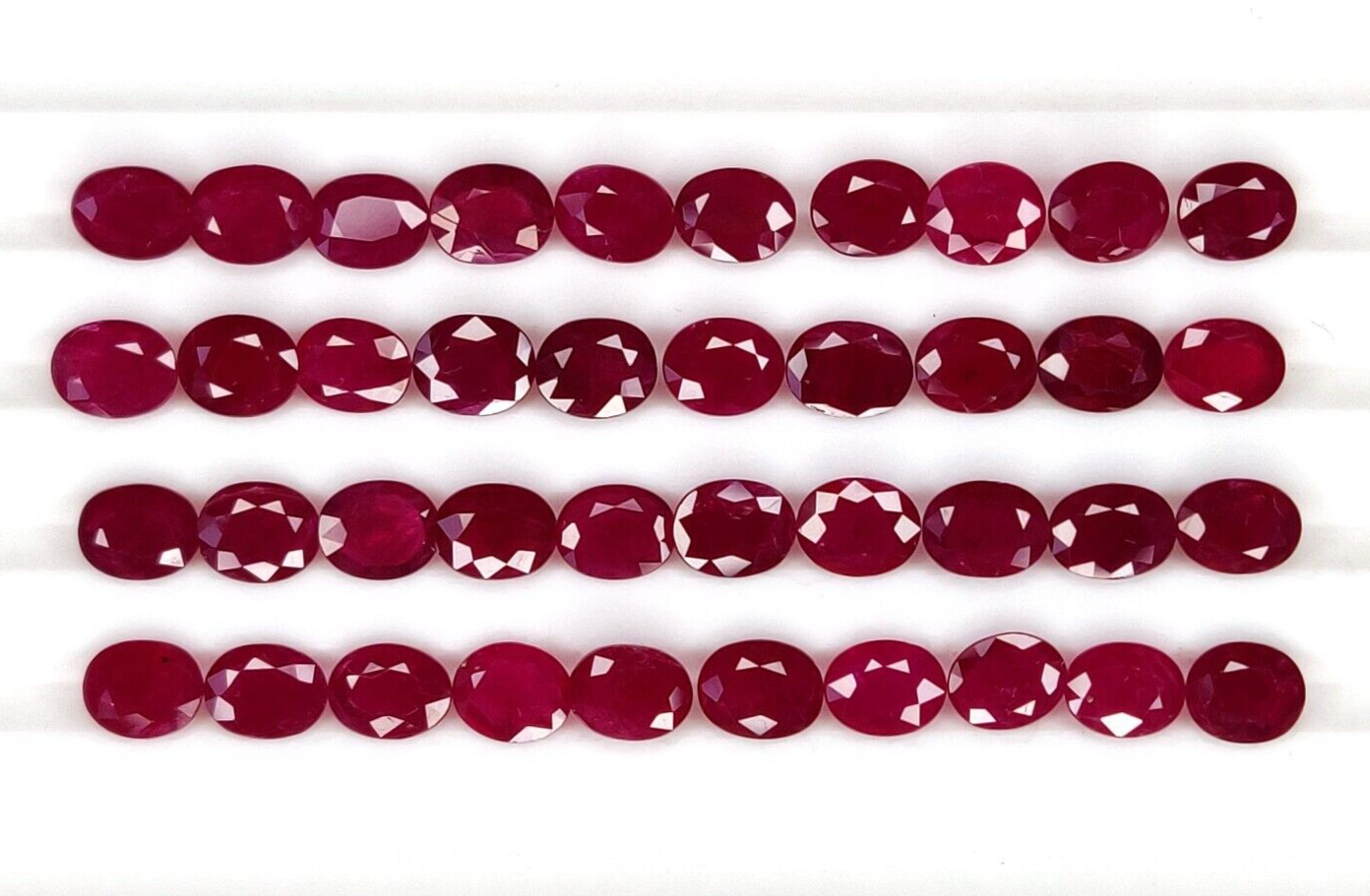 5x4mm Natural Red Ruby Oval Precious Loose Gemstone | Certified Loose Gemstone