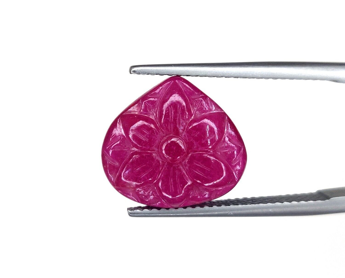 Natural Ruby Oval Pear Heart Shape Hand Carved Flower Loose Gemstone Cabochons