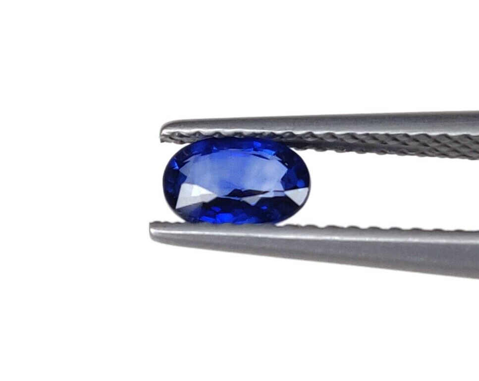 Natural Blue Sapphire 6x4mm Oval Precious Loose Gemstone For Gift Jewelry Making