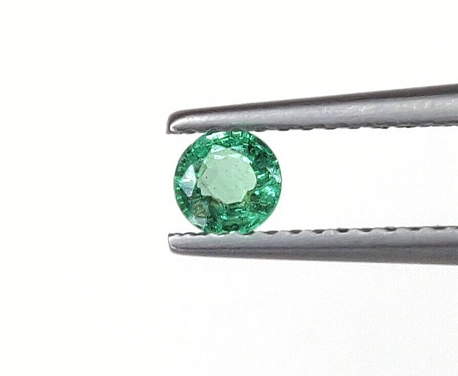 20 Pcs Natural Zambian Emerald 3mm Round Loose Precious Certified Gemstones