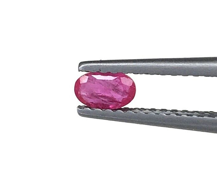 2 Pc Natural Mozambique Ruby 5x3mm Oval Precious Loose Gemstone For Jewelry Gift