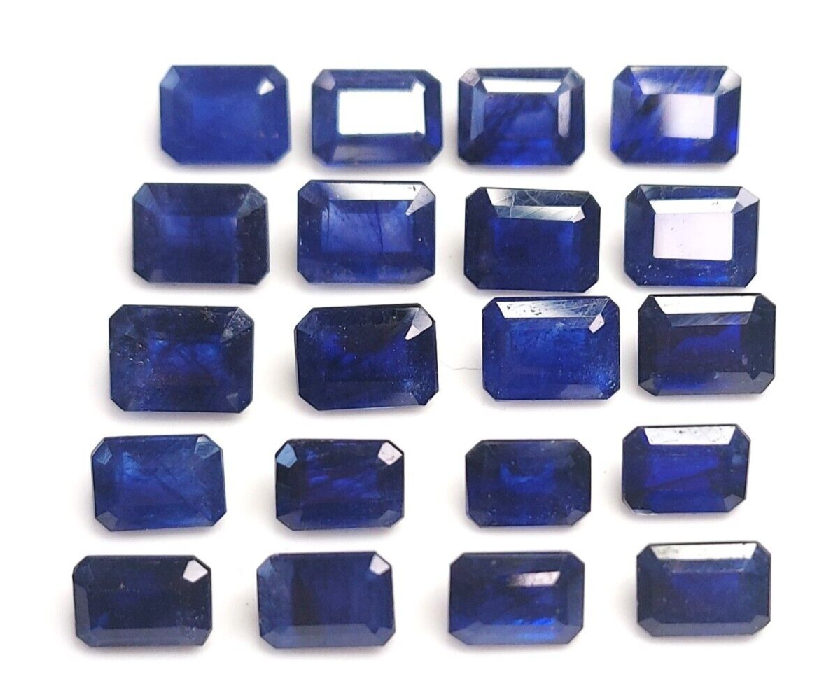 Natural Blue Sapphire 7x5mm Octagon Shape Certified Precious Loose Gemstone