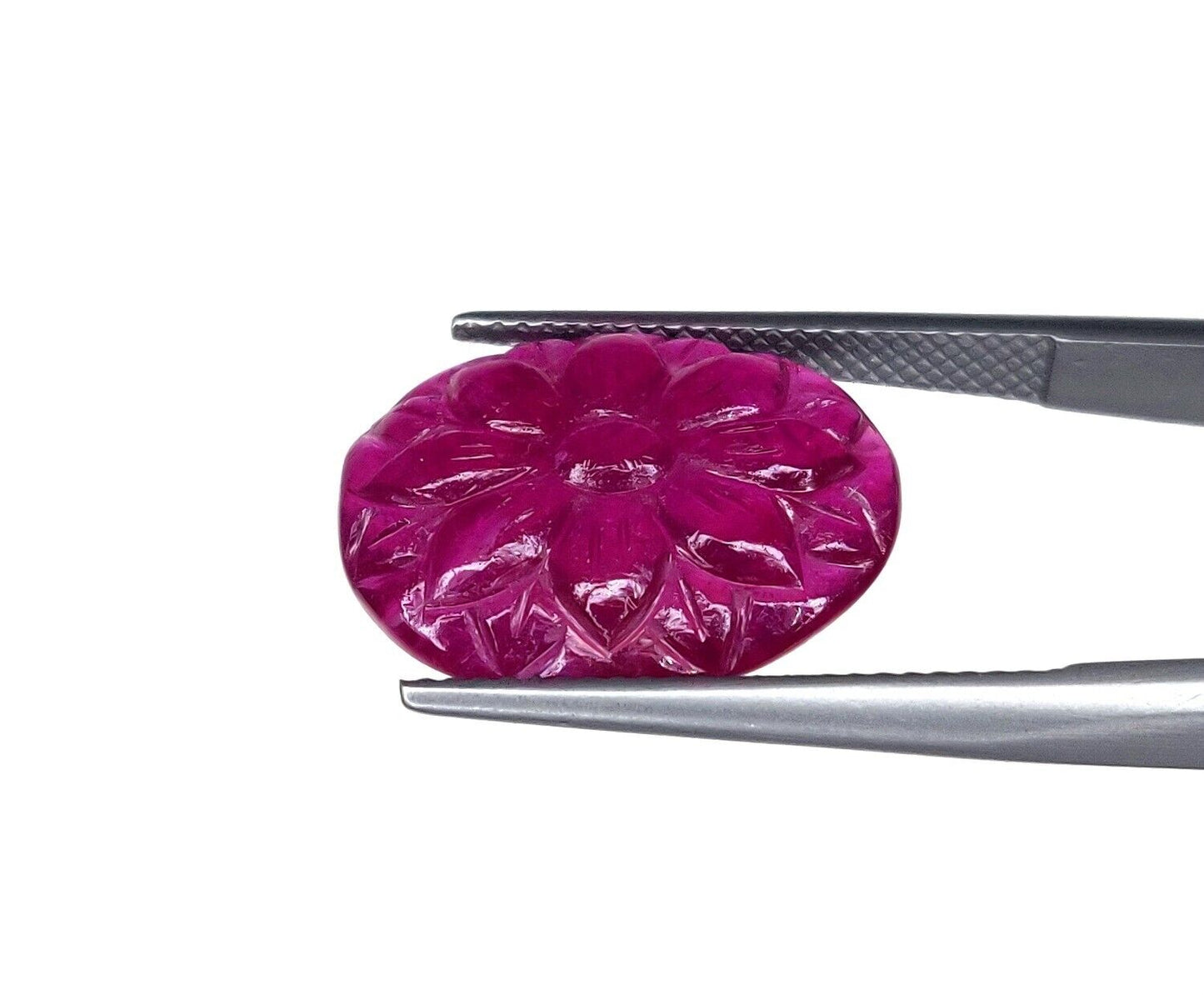 Natural Ruby Oval Pear Heart Fancy Hand Carved Flower Loose Gemstone Cabochons