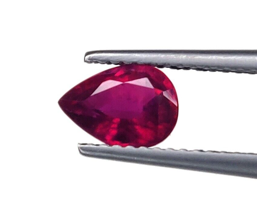 1 Pc Natural Ruby Top Quality 8x6mm Pear Shape Precious Loose Jewelry Gemstones