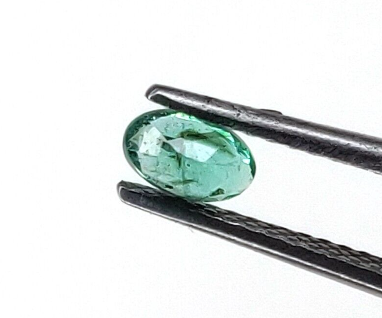 2 Pcs Natural Zambian Emerald 5x3mm Oval Precious Gemstones For Jewelry Making