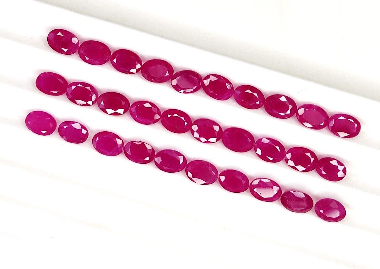 7x5mm Natural Ruby Oval Shape Precious Loose Gemstone | Certified Loose Gemstone