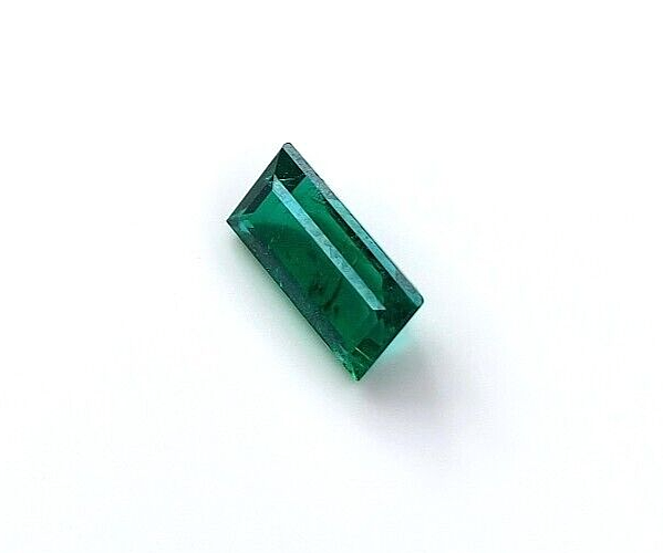 0.82cts Natural Zambian Emerald Baguette, 6x8mm, Faceted Cut and Polished loose