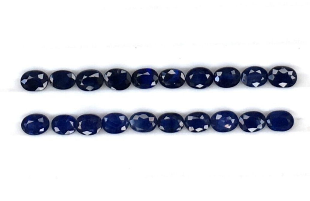 10 Pcs Natural Blue Sapphire 4x3mm Oval Shape Precious Loose Certified Gemstones