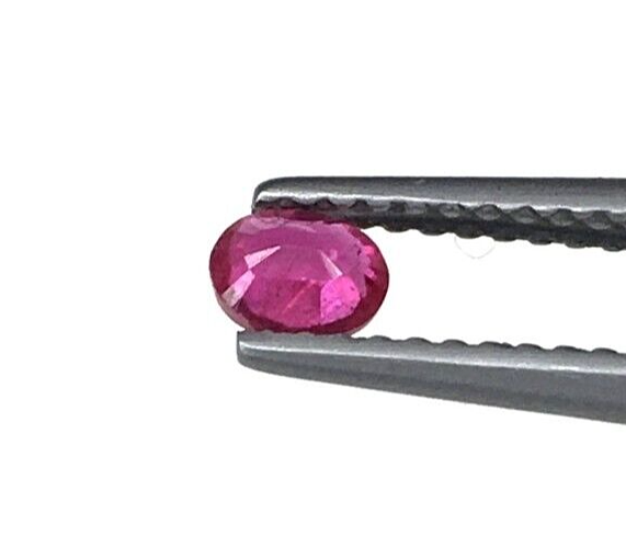 4Pcs Natural Mozambique Ruby 4x3mm Oval Precious Loose Gemstone For Jewelry Gift