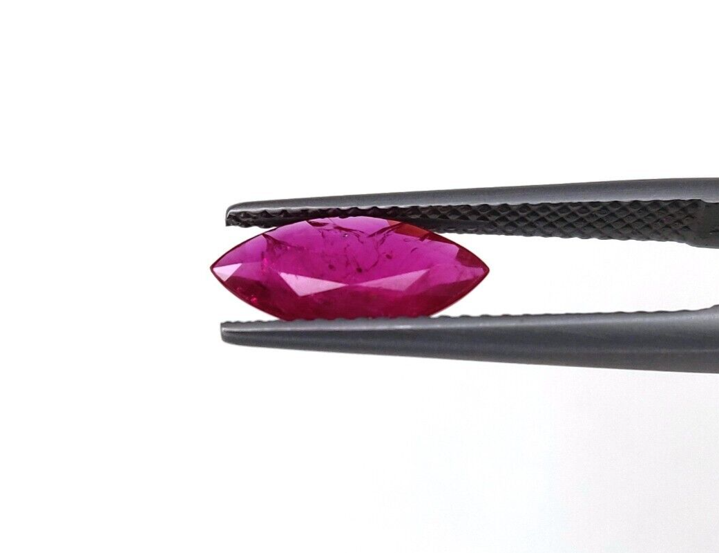 2 Pcs Natural Burma Red Ruby 8x4mm Marquise Shape Precious Loose Gemstone