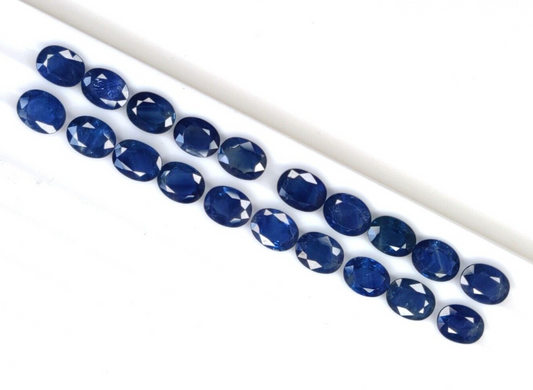 1 Pc Natural Blue Sapphire 9x7mm Oval Loose Gemstone For Jewelry Making Gifts