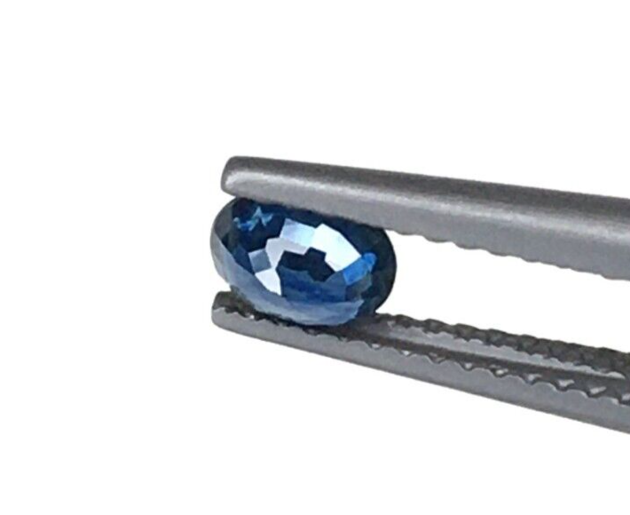 2 Pcs Natural Blue Sapphire 6x4mm Oval Loose Gemstone For Jewelry Making Gifts