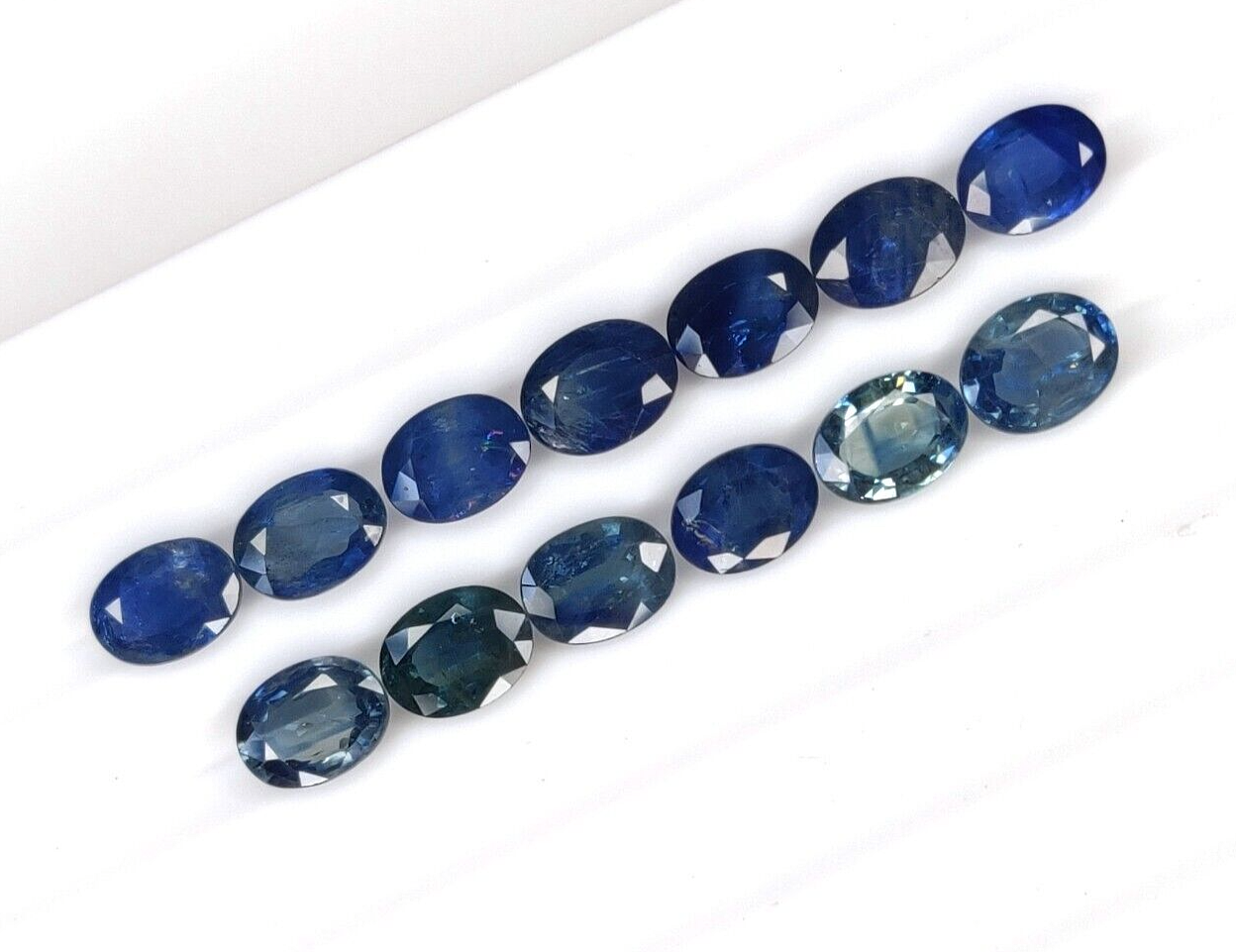 10 Pcs Natural Blue Sapphire 8x6mm Oval Shape Precious Loose Gemstone Jewelry