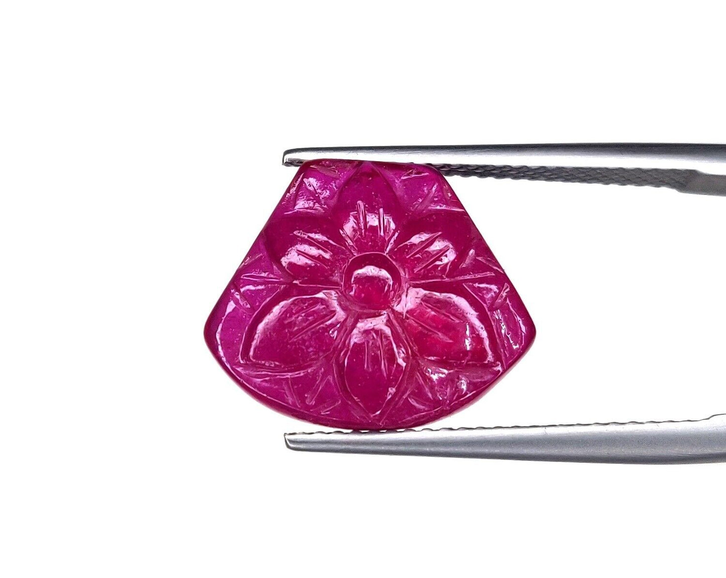Natural Ruby Oval Pear Heart Fancy Hand Carved Flower Loose Gemstone Cabochons