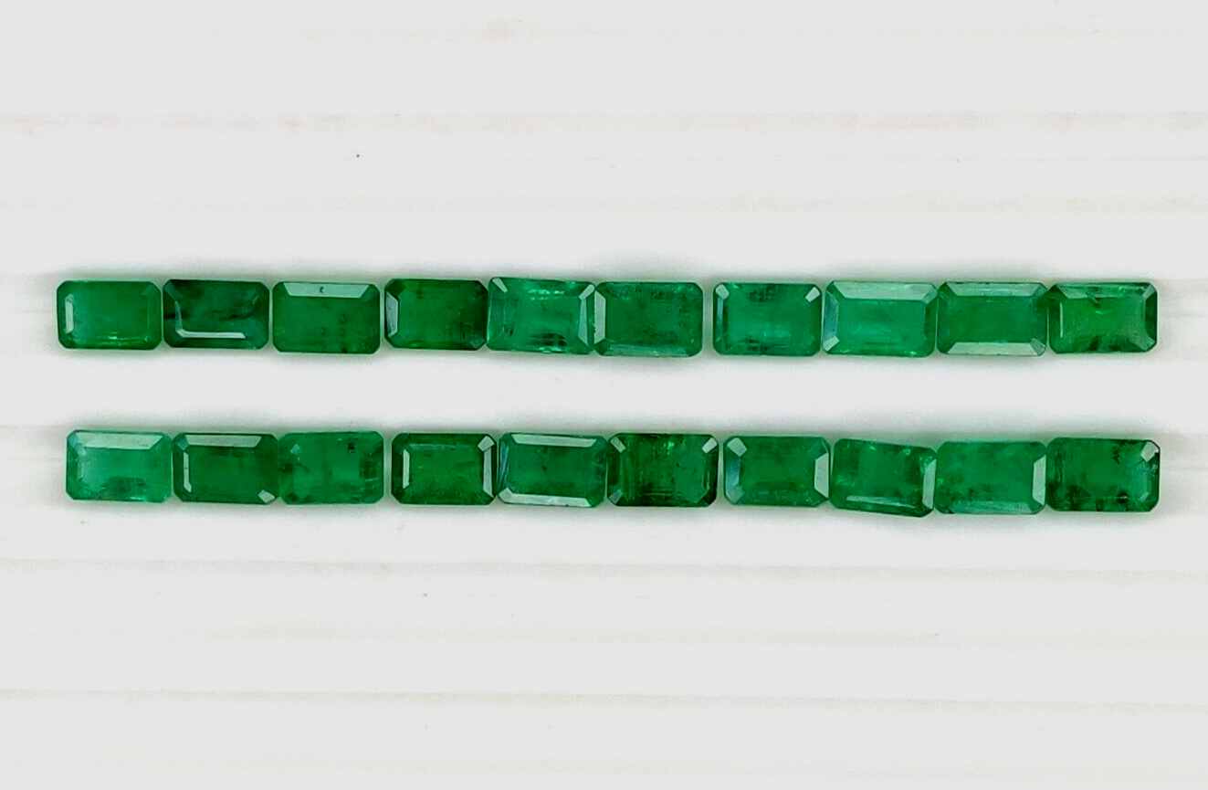 Emerald Gemstone Zambian Natural Emerald Gemstone 6x4mm Octagon Shape Gemstones