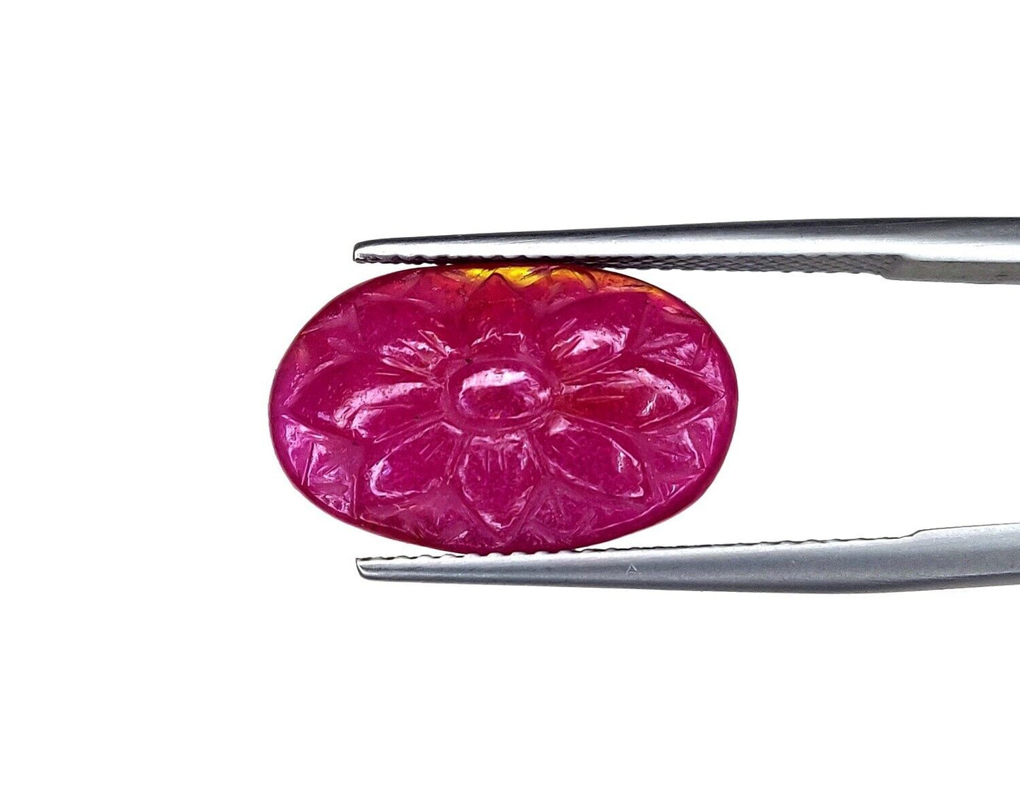 Natural Ruby Oval Pear Heart Shape Hand Carved Flower Loose Gemstone Cabochons